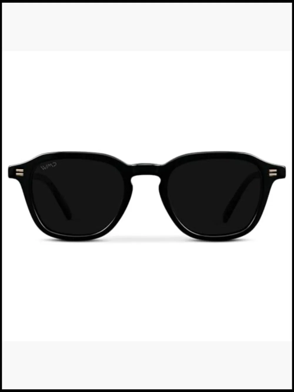 Men's Polarized Retro Square Sunglasses, Acetate Frame, Keyhole Bridge